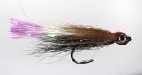 3½" Salmon Fly - Bucktail Hair - Brown over Tan with mylar