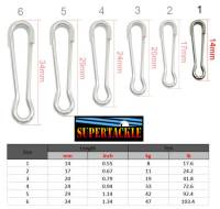 Supertackle - Hawaii Hook Snaps - Sz #1 // 18lb. - 20 pk inv#HZ1