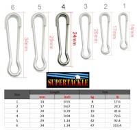 Supertackle - Hawaii Hook Snaps - Sz #4 // 73lb. - 20 pk inv#HZ4