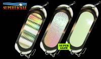 3pk - 4½" Supertackle Oval Dodgers - (Lazer/Crush Glow/Glow Cream)