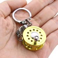 1" x 3¾" Mini Metal - Center Pin Fishing Reel - Key Chain