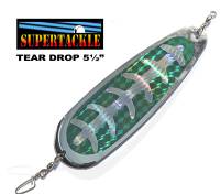 5½" Supertackle Tear Drop Green Aurora - Kokanee Dodger