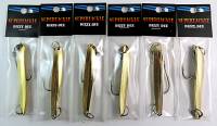 Supertackle 6 Pack Dizzy Dee "Gold Iron" casting spoon