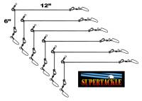 6 pk - 6" x 12" - Supertackle S/S Spreader Bars for inshore / offshore Halibut ++