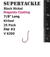 - #2 - Supertackle V8299 Magenta Zap - Kokanee Trout hooks - 25 Pack