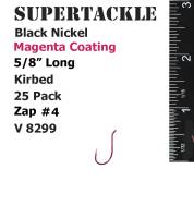 #4 Supertackle V8299 Magenta Zap - Kokanee Trout hooks - 25 Pack