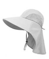Gray - Wide Brim Fishing Hat  