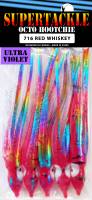 4.75" Supertackle UV #716 RED WHISKEY salmon hoochies 5/pk