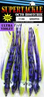 4.75" Supertackle Glow #1146 GRAPES salmon hoochies 5/pk