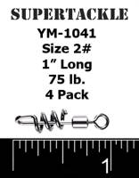 Cork Screw Swivels - 95 lb. - Sz 2# - 4 Pk - YM-1041