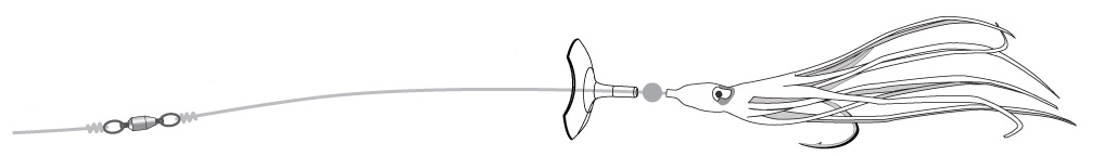 WiggleFin Action Disc trolling setup for fishing